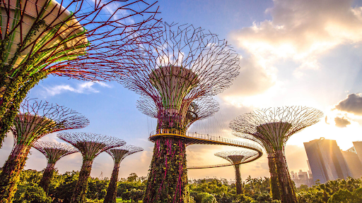 ikon gedung garden bay di singapura