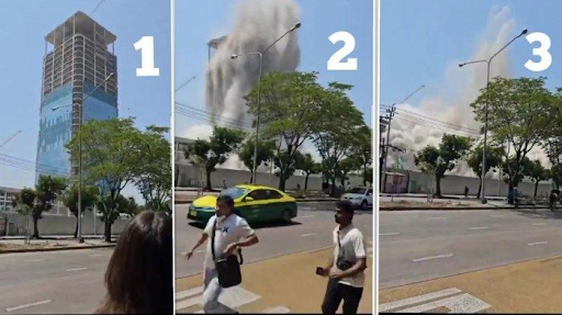 gedung pencakar langit di thailand roboh akibat gempa